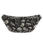 Monochrome Dinosaur Fossil Pattern Print Fanny Pack