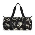 Monochrome Dinosaur Fossil Pattern Print Gym Bag