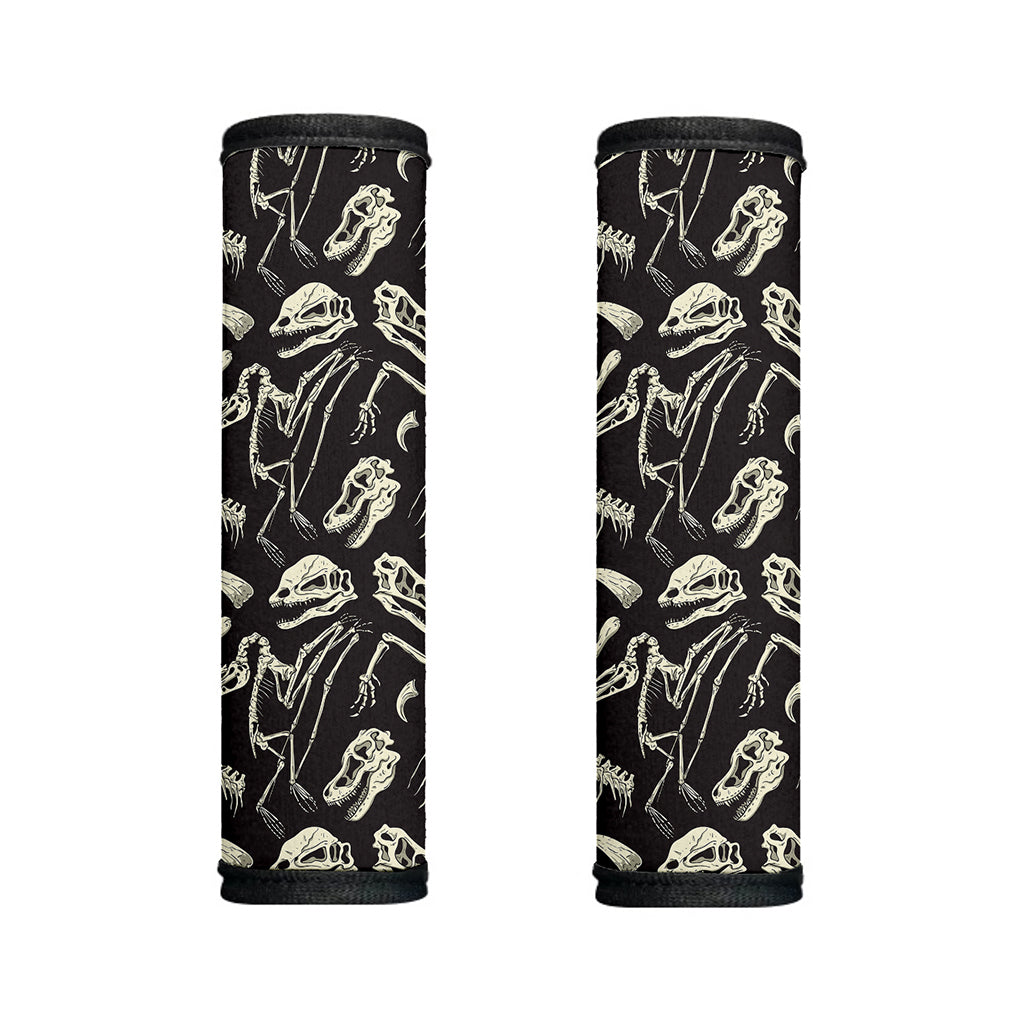 Monochrome Dinosaur Fossil Pattern Print Handle Covers