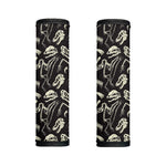 Monochrome Dinosaur Fossil Pattern Print Handle Covers