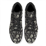 Monochrome Dinosaur Fossil Pattern Print High Top Leather Sneakers