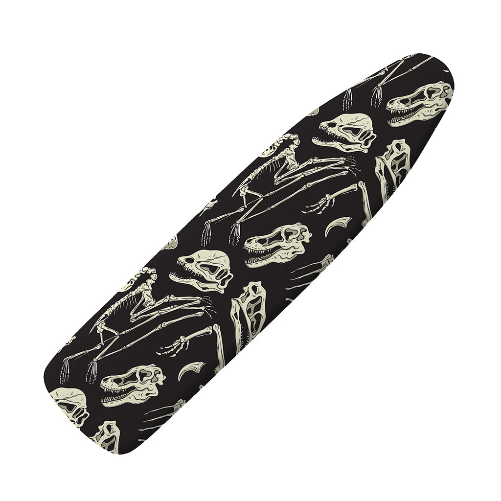 Monochrome Dinosaur Fossil Pattern Print Ironing Board Cover