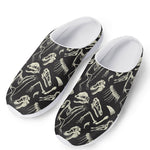Monochrome Dinosaur Fossil Pattern Print Mesh Casual Shoes