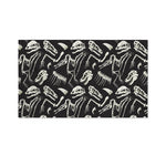 Monochrome Dinosaur Fossil Pattern Print Polyester Flag