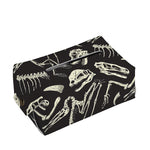 Monochrome Dinosaur Fossil Pattern Print Rectangle Tissue Box Cover