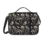 Monochrome Dinosaur Fossil Pattern Print Shoulder Strap Bible Bag
