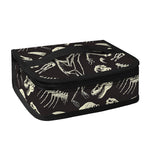 Monochrome Dinosaur Fossil Pattern Print Small Lunch Bag