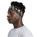 Monochrome Dinosaur Fossil Pattern Print Sports Headband