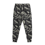 Monochrome Dinosaur Fossil Pattern Print Sweatpants