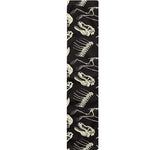 Monochrome Dinosaur Fossil Pattern Print Table Runner