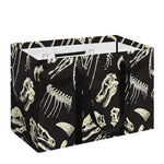 Monochrome Dinosaur Fossil Pattern Print Utility Tote Bag