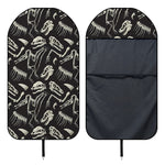 Monochrome Dinosaur Fossil Pattern Print Waterproof Car Seat Cover