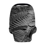 Monochrome Dinosaur Fossil Print Baby Seat Cover