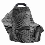Monochrome Dinosaur Fossil Print Baby Seat Cover