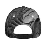 Monochrome Dinosaur Fossil Print Baseball Cap