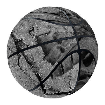 Monochrome Dinosaur Fossil Print Basketball