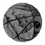 Monochrome Dinosaur Fossil Print Basketball