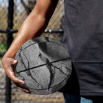 Monochrome Dinosaur Fossil Print Basketball