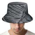 Monochrome Dinosaur Fossil Print Bucket Hat