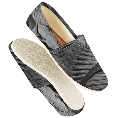 Monochrome Dinosaur Fossil Print Casual Shoes