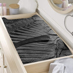 Monochrome Dinosaur Fossil Print Changing Pad Cover