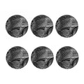 Monochrome Dinosaur Fossil Print Coaster Set