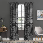 Monochrome Dinosaur Fossil Print Curtain