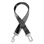 Monochrome Dinosaur Fossil Print Dog Seat Belt