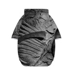 Monochrome Dinosaur Fossil Print Dog Zip Up Hoodie