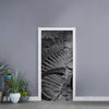 Monochrome Dinosaur Fossil Print Door Sticker