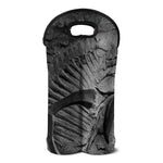 Monochrome Dinosaur Fossil Print Double Neoprene Wine Tote
