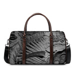 Monochrome Dinosaur Fossil Print Duffle Bag
