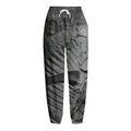 Monochrome Dinosaur Fossil Print Fleece Lined Knit Pants