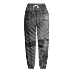 Monochrome Dinosaur Fossil Print Fleece Lined Knit Pants