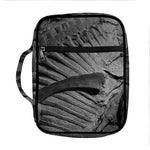 Monochrome Dinosaur Fossil Print Front Pocket Bible Bag