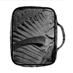 Monochrome Dinosaur Fossil Print Front Pocket Bible Bag