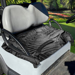 Monochrome Dinosaur Fossil Print Golf Cart Seat Cover