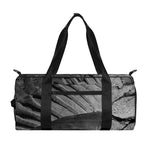 Monochrome Dinosaur Fossil Print Gym Bag