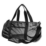 Monochrome Dinosaur Fossil Print Gym Bag