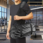 Monochrome Dinosaur Fossil Print Gym Bag