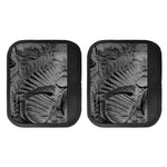 Monochrome Dinosaur Fossil Print Handle Covers