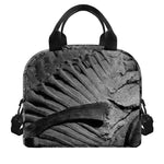 Monochrome Dinosaur Fossil Print Insulated Lunch Bag