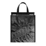 Monochrome Dinosaur Fossil Print Insulated Lunch Tote