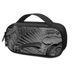 Monochrome Dinosaur Fossil Print Insulin Cooler Travel Case