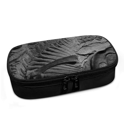 Monochrome Dinosaur Fossil Print Insulin Cooler Travel Case