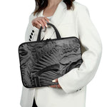 Monochrome Dinosaur Fossil Print Laptop Sleeve With Handle