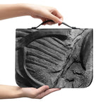 Monochrome Dinosaur Fossil Print Leather Bible Cover