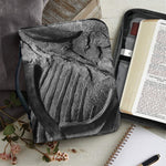 Monochrome Dinosaur Fossil Print Leather Bible Cover