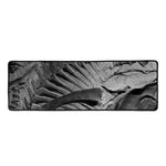 Monochrome Dinosaur Fossil Print Long Kitchen Mat