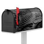 Monochrome Dinosaur Fossil Print Mailbox Cover